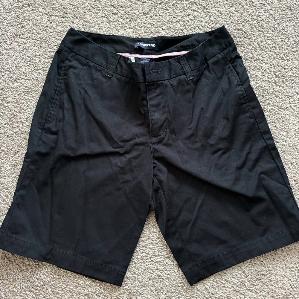 Land’s End Black Bermuda Shorts Size 7